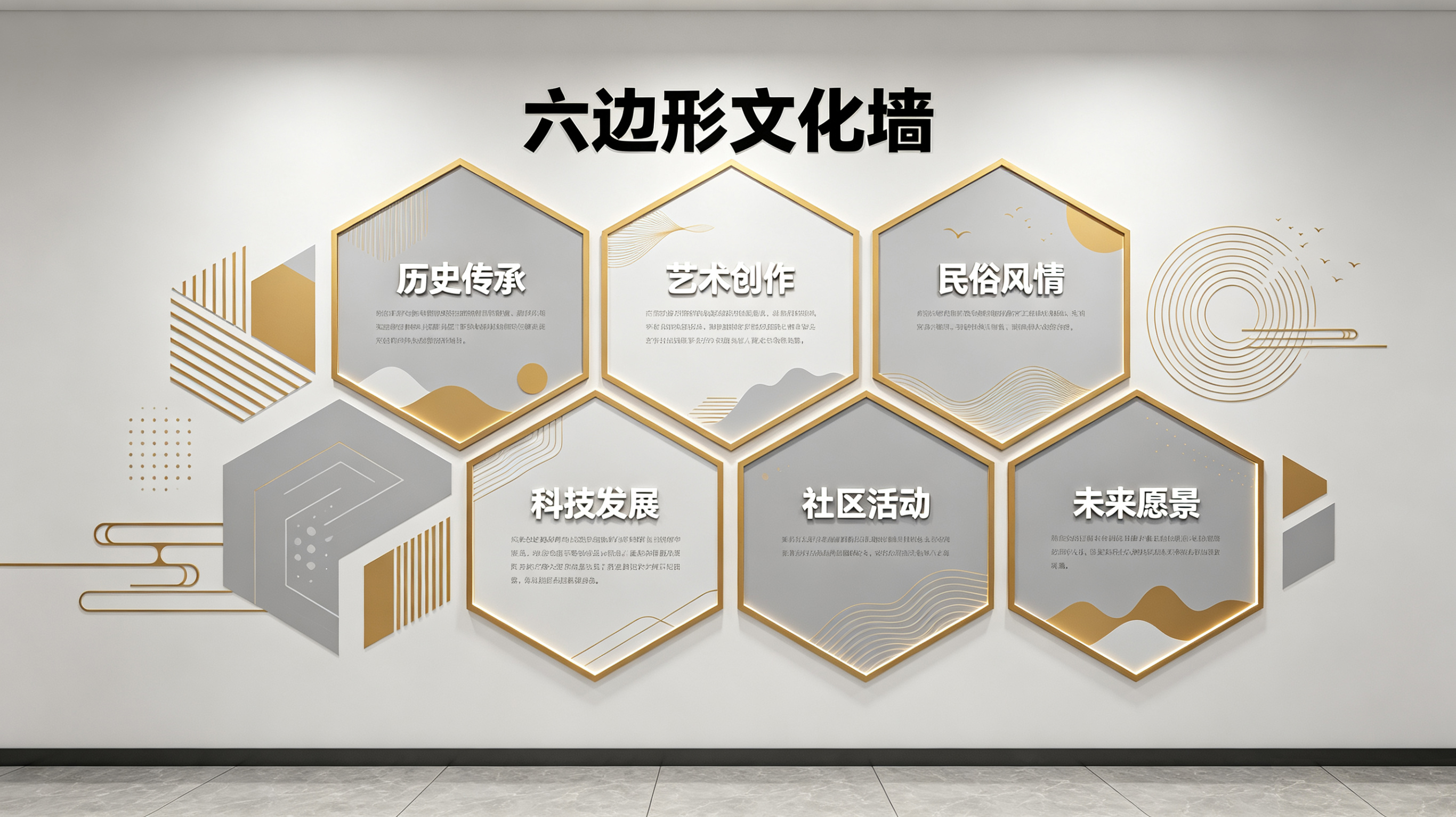 贵溪企业文化墙 | 六边形信息美学